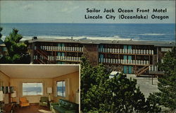 Sailor Jack Ocean Front Motel, Oceanlake Postcard