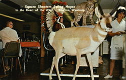 Square Shooters Eating House in the Heart of the West Postcard