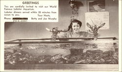 For Lobster Dinners ... Bath, N.Y. It's Murphy's Postcard