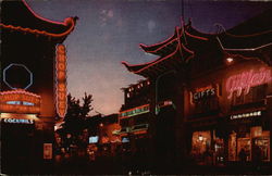Chinatown at Night Postcard