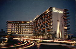 Beverly Hilton Hotel at Night Beverly Hills, CA Postcard Postcard