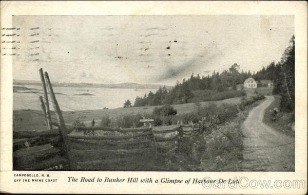 The Road to Bunker Hill With a Glimpse of Harbour de Lute Jefferson Maine