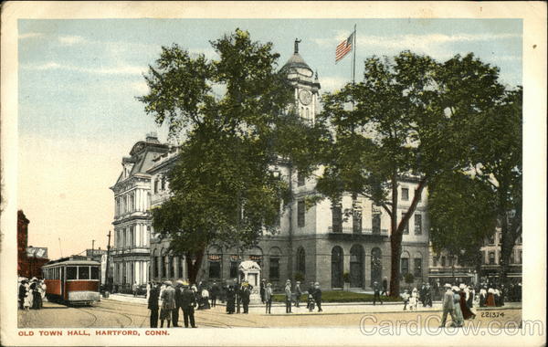 Street View of Old Town Hall Hartford Connecticut