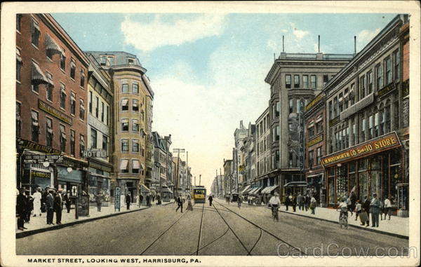 Market Street, Looking West Harrisburg Pennsylvania