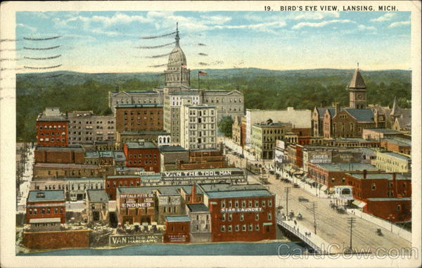 Bird's Eye View of Town East Lansing Michigan