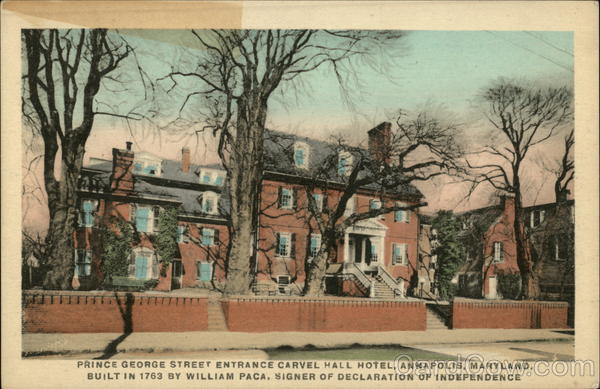 Prince George Street Entrance Carvel Hall Hotel Annapolis Maryland