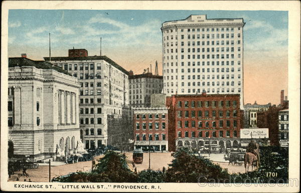 Exchange St., Little Wall St Providence Rhode Island