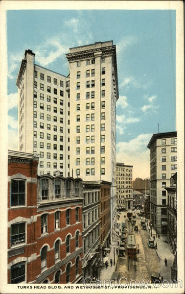 Turks Head Building and Weybosset Street Providence Rhode Island