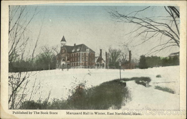 Marquand Hall in Winter East Northfield Massachusetts