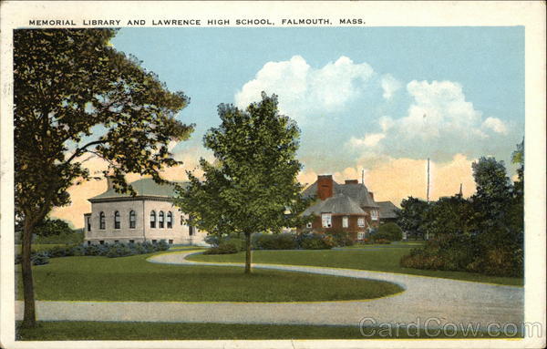 Memorial Library and Lawrence High School Falmouth Massachusetts