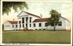 Memorial Hospital and Grounds Norwalk, OH Postcard Postcard