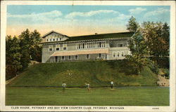 Club House, Petoskey and Bay View Country Club Postcard