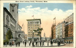 Main Street Looking North Postcard