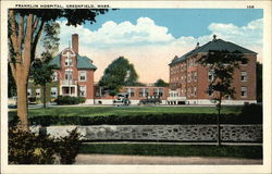 Franklin Hospital Greenfield, MA Postcard Postcard