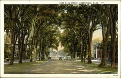 East Main Street Greenfield, MA Postcard Postcard