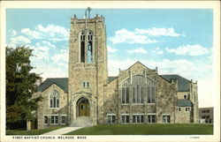 First Baptist Church Postcard