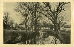 View Along Pawtucket River Ashaway, RI Postcard Postcard