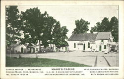 Mahr's Cabins Postcard