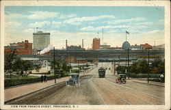 View From Francis Street Providence, RI Postcard Postcard