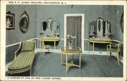 The E.F. Albee Theatre, A Corner in one of the Ladies' Rooms Postcard