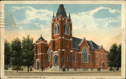 First Baptist Church Danville, IL Postcard Postcard
