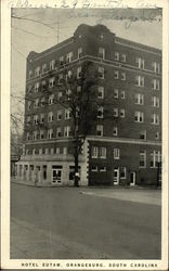 Hotel Eutaw Orangeburg, SC Postcard Postcard