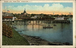 Shore Line from Pier Jamestown, RI Postcard Postcard