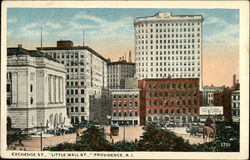 Exchange St., Little Wall St Postcard