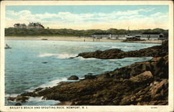 Bailey's Beach and Spouting Rock Postcard