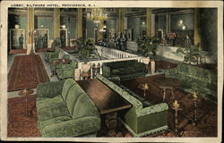 Biltmore Hotel - Lobby Providence, RI Postcard Postcard