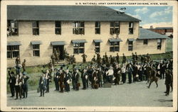 U.S. National Army Cantonment, Camp Devens, Future Soldiers Arriving at Camp Postcard