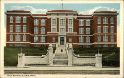 High School Salem, MA Postcard Postcard