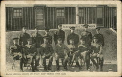 Major General Hodges and Staff, Camp Devens Postcard