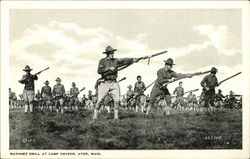 Bayonet Drill at Camp Devens Ayer, MA Postcard Postcard