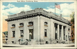 Post Office Fitchburg, MA Postcard Postcard