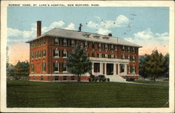 Nurses' Home at St. Luke's Hospital New Bedford, MA Postcard Postcard