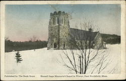 Russell Sage Memorial Chapel in Winter East Northfield, MA Postcard Postcard