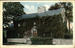 First Post Office Falmouth, MA Postcard Postcard