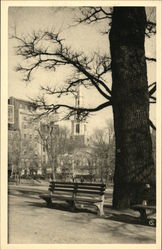 Boston Common and Park Street Church, 1809 Postcard