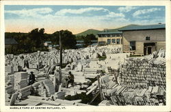 Workers in the Marble Yard Rutland, VT Postcard Postcard