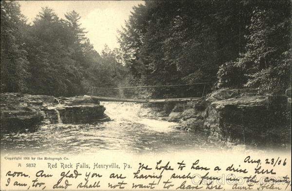 Red Rock Falls Henryville Pennsylvania