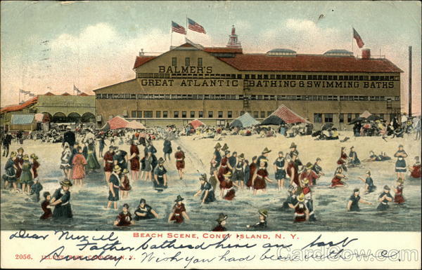 Beach Scene Coney Island New York