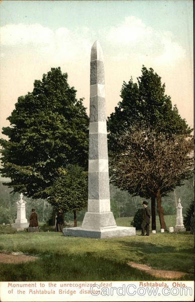 Monument to the Unrecognized Dead of the Ashtabula Bridge Disaster Ohio