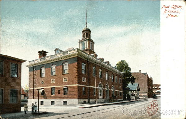 Street View of Post Office Brockton Massachusetts