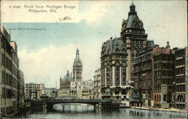 North From Michigan Bridge Milwaukee Wisconsin