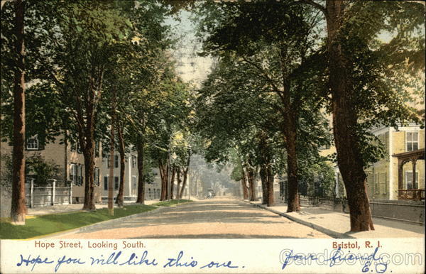 Hope Street, Looking South Bristol Rhode Island