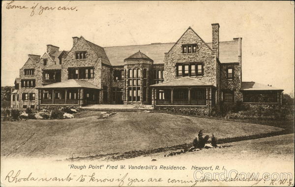 Rough Point, Fred. W. Vanderbilt's Residence Newport Rhode Island