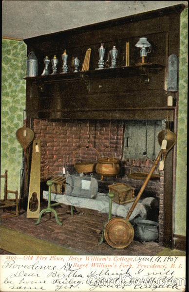 Old Fireplace, Betsy William's College, Roger William's Park Providence Rhode Island