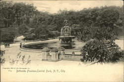Bethesda Fountain, Central Park Postcard