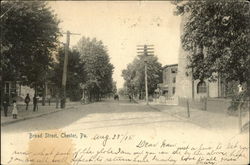 Broad Street Chester, PA Postcard Postcard